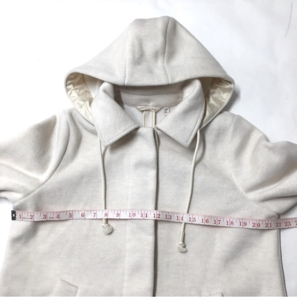 Soft Surroundings Torrente Fleece Hooded Jacket Coat Cream Ivory Medium - Picture 14 of 16